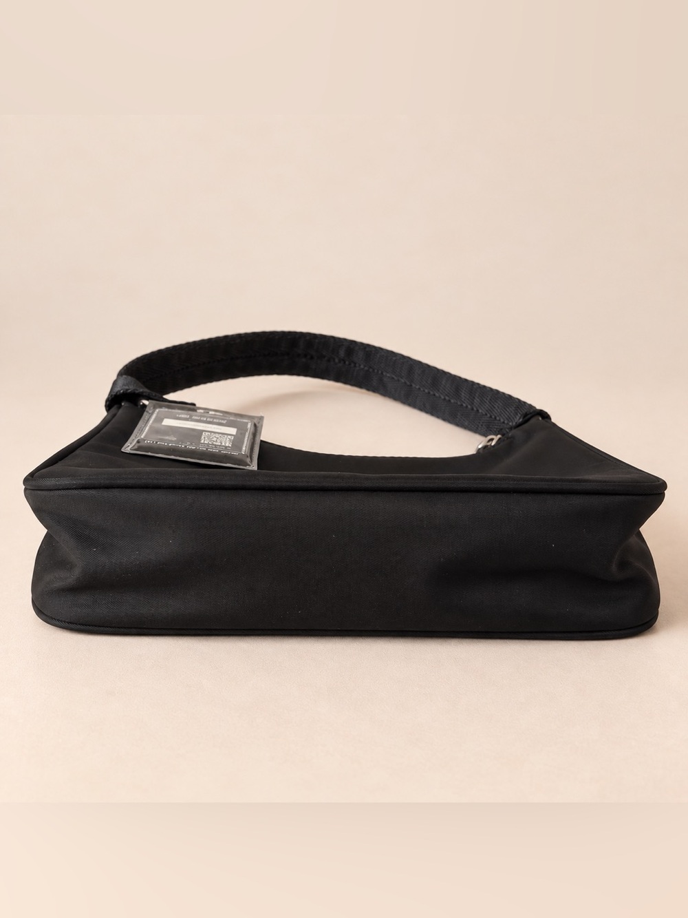 Prada Black Nylon Mini Shoulder Bag with Logo Plaque - Picture 3 of 9